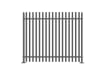 PaliGuard 3.0m High Powder Coated Palisade Fence Kit - Round and Notched W Pales - Bolt Down Posts - Grey