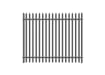 PaliGuard 3.0m High Powder Coated Palisade Fence Kit - Round and Notched W Pales - Dig In Posts - Grey