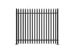 PaliGuard 3.0m High Powder Coated Palisade Fence Kit - Single Pointed W Pales - Bolt Down Posts - Black