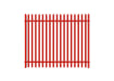 PaliGuard 3.0m High Powder Coated Palisade Fence Kit - Triple Point W Pales - Dig In Posts - Red