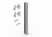 Galvanised 1.8m high end post for PaliGuard fencing with fixings