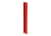 Red 1.8m high end post for PaliGuard fencing with fixings