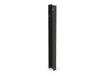 Black 1.8m high end post for PaliGuard fencing with fixings