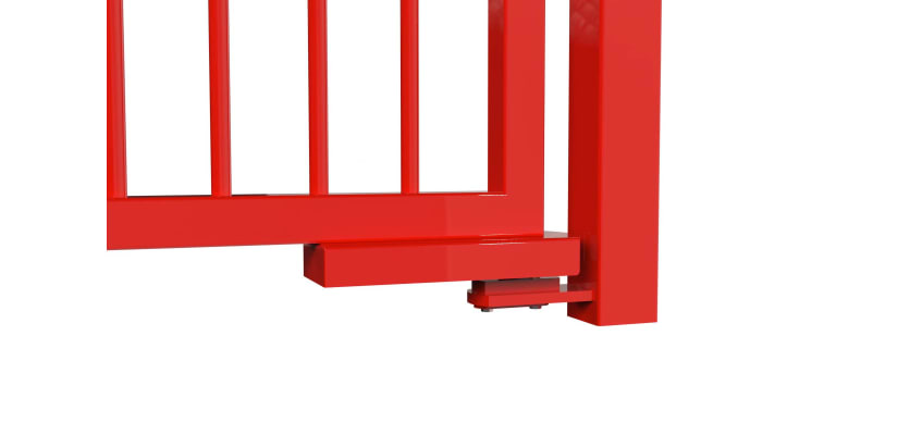 Closeup of PlaySecure hydraulic hinge