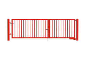 PlaySecure® 1.0m x 2.9m Wide Machine Access Double Railing Playground Gate Kit with Hydraulic Closer