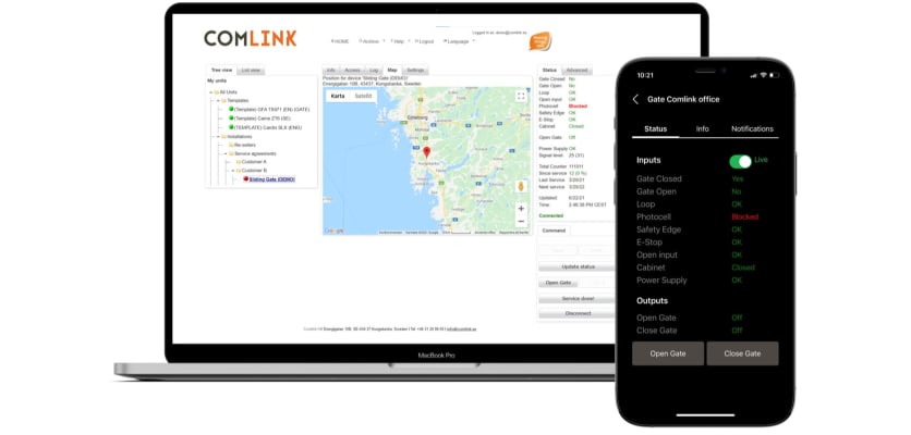 Comlink web portal and mobile app