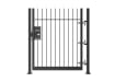 Black 0.9m High Single Leaf FlexiRail® Vertical Bar Railing Gate Kit