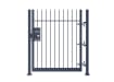Blue 0.9m High Single Leaf FlexiRail® Vertical Bar Railing Gate Kit