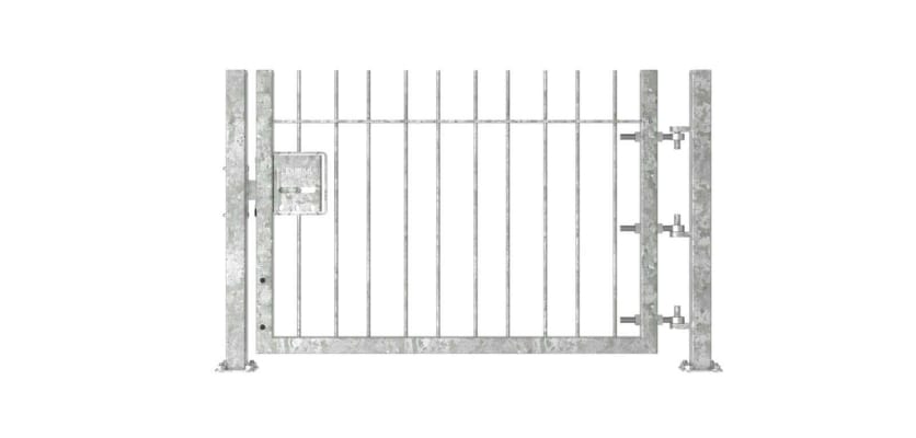 Galvanised 0.9m High Single Leaf FlexiRail® Vertical Bar Railing Gate Kit