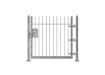Galvanised 0.9m High Single Leaf FlexiRail® Ball Top Railing Gate Kit