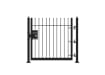 Black 0.9m High Single Leaf FlexiRail® Ball Top Railing Gate Kit