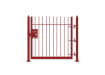 Red 0.9m High Single Leaf FlexiRail® Ball Top Railing Gate Kit