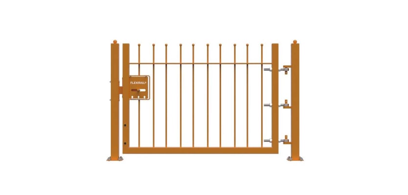 Yellow 0.9m High Single Leaf FlexiRail® Ball Top Railing Gate Kit