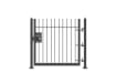 Grey 0.9m High Single Leaf FlexiRail® Ball Top Railing Gate Kit