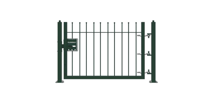 Green 0.9m High Single Leaf FlexiRail® Ball Top Railing Gate Kit