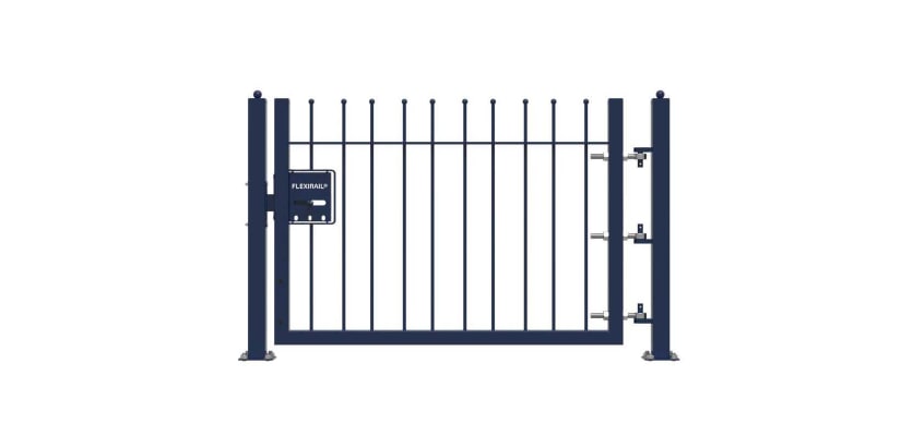 Blue 0.9m High Single Leaf FlexiRail® Ball Top Railing Gate Kit