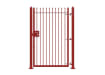 Red 1.8m High Single Leaf FlexiRail® Ball Top Railing Gate Kit