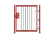 Red 0.9m High Single Leaf FlexiRail® Flat Top Railing Gate Kit