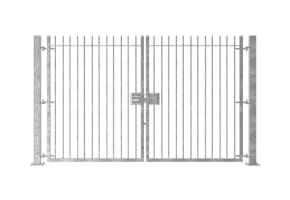 2.0m High Double Leaf FlexiRail® Vertical Bar Railing Gate Kit