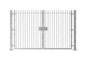 2.1m High Double Leaf FlexiRail® Vertical Bar Railing Gate Kit