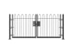 Grey 0.9m High Double Leaf FlexiRail® Bow Top Railing Gate Kit