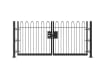 Black 0.9m High Double Leaf FlexiRail® Bow Top Railing Gate Kit