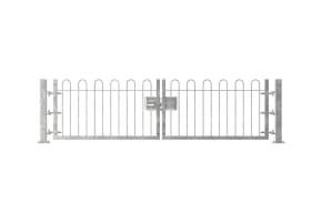 0.9m High Double Leaf FlexiRail® Bow Top Railing Gate Kit
