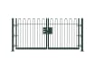 Green 0.9m High Double Leaf FlexiRail® Bow Top Railing Gate Kit