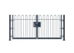 Blue 0.9m High Double Leaf FlexiRail® Bow Top Railing Gate Kit