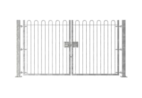 1.8m High Double Leaf FlexiRail® Bow Top Railing Gate Kit