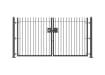 Grey 1.5m High Double Leaf FlexiRail® Ball Top Railing Gate Kit