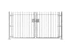Galvanised 1.5m High Double Leaf FlexiRail® Ball Top Railing Gate Kit