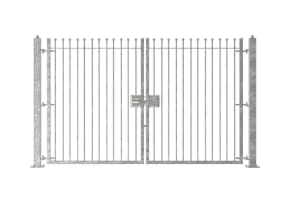 2.0m High Double Leaf FlexiRail® Ball Top Railing Gate Kit