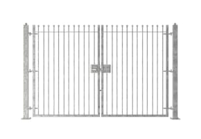 2.1m High Double Leaf FlexiRail® Ball Top Railing Gate Kit