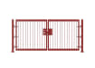 Red 0.9m High Double Leaf FlexiRail® Flat Top Railing Gate Kit