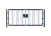 Blue 0.9m High Double Leaf FlexiRail® Flat Top Railing Gate Kit