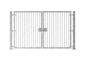 2.0m High Double Leaf FlexiRail® Flat Top Railing Gate Kit