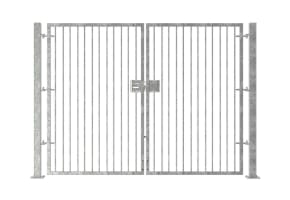 2.4m High Double Leaf FlexiRail® Flat Top Railing Gate Kit