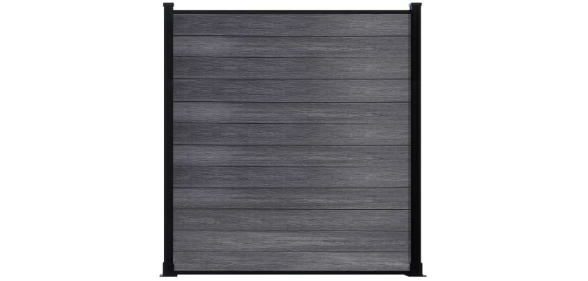 Anthracite grey composite fencing with black frame