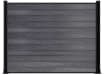 Anthracite grey composite fencing with black frame