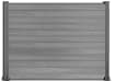 Light grey composite fencing with grey frame