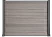 Wood grain antique composite fencing with grey frame