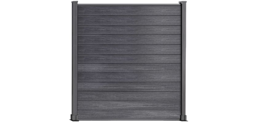 Anthracite grey composite fencing with grey frame