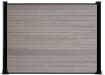 Wood grain antique composite fencing with black frame