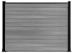 Light grey composite fencing with black frame