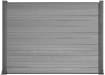 Wood grain light grey composite fencing with grey frame