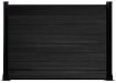 Wood grain black composite fencing with black frame