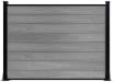 Light grey composite fencing with black frame