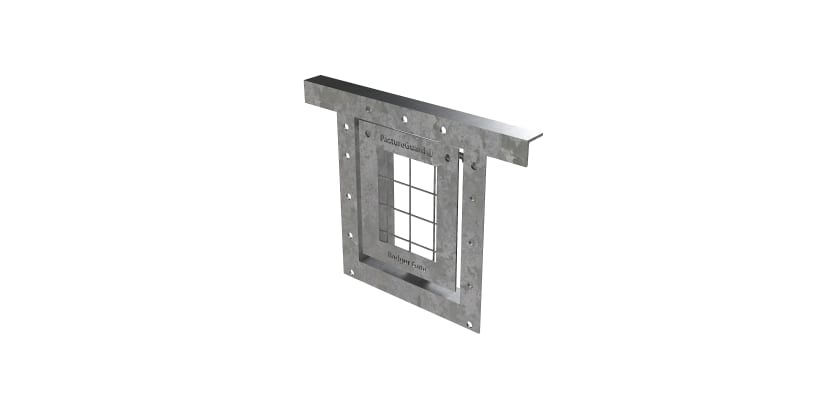 Badger Gate with galvanised finish, in closed position