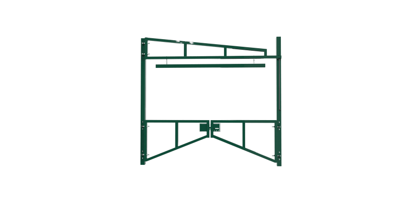 Green Double Swing Barrier with High-Level Swing Arm Kit